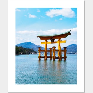 Photography - Floating tori gate Posters and Art